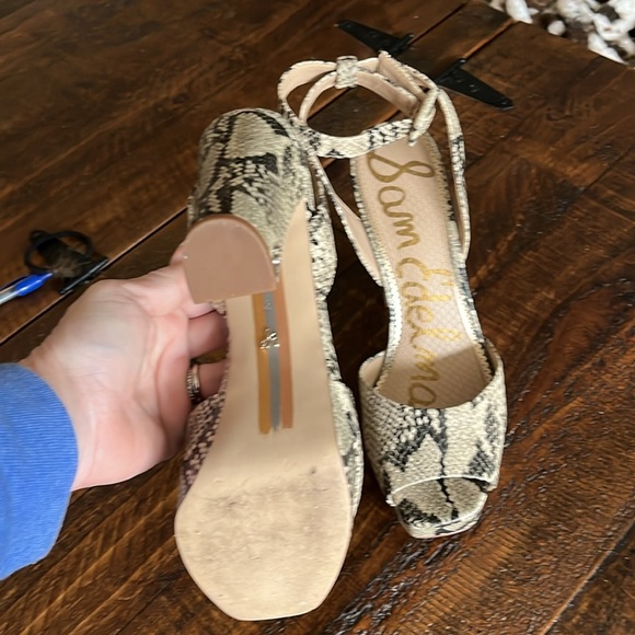 Perfect condition! Sam Edelman Snakeskin Platform Sandals size 8 - Picture 5 of 7
